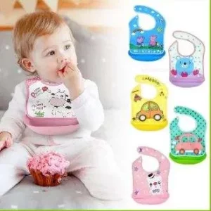 Adjustable Waterproof Bib with Tray