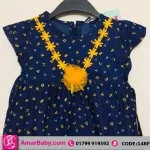 Baby Girls Denim Cotton Frock - Image 3