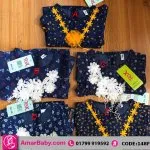 Baby Girls Denim Cotton Frock - Image 4