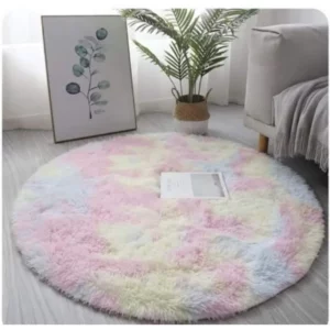 Round Carpet Floor Mats (2x2 Round)-Rainbow