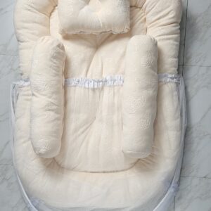 Complete Soft Baby Bed With Mosquito Net (bangi colour)