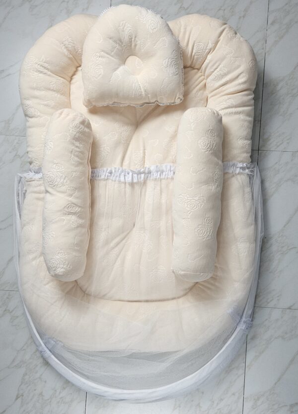 Complete Soft Baby Bed With Mosquito Net (bangi colour)