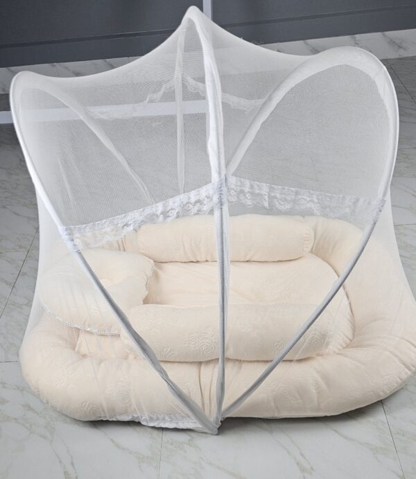 Complete Soft Baby Bed With Mosquito Net (bangi colour) - Image 2